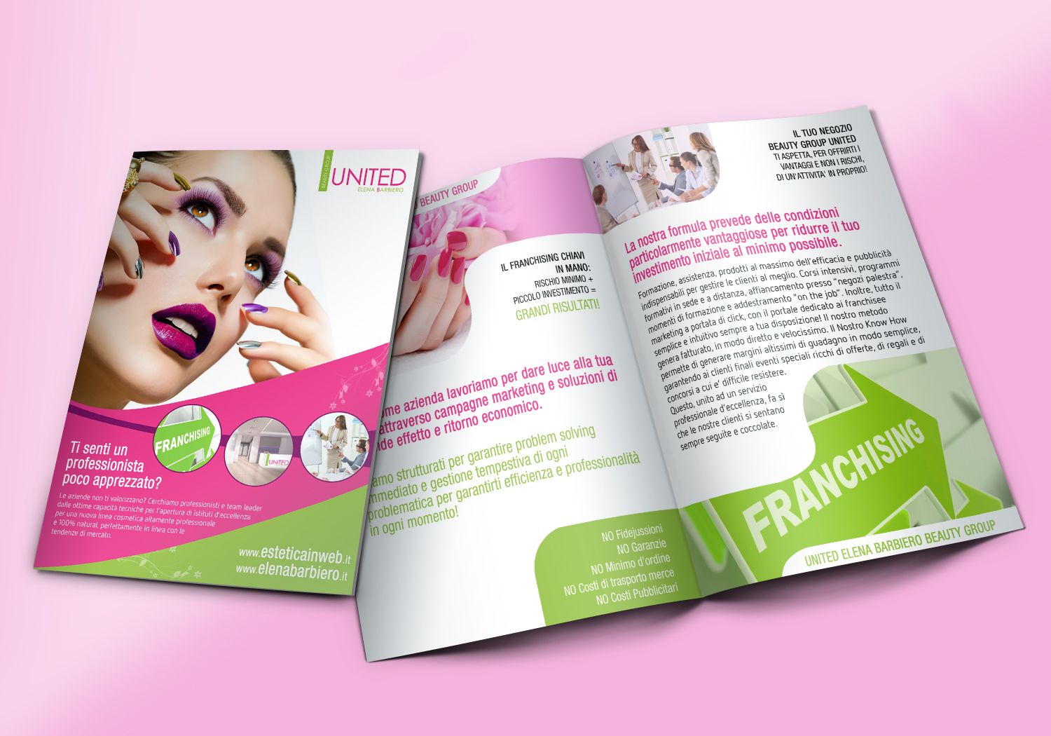 Brochure 2 ante franchising estetica - Realizzazione brochure aziendale